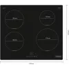Bosch Serie 4 PUE611BB5E indukcinė kaitlentė juoda įmontuojama 60 cm 4 zonos