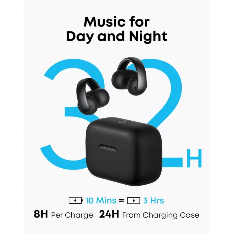 Ausinės ANKER Soundcore Aeroclip – juodos