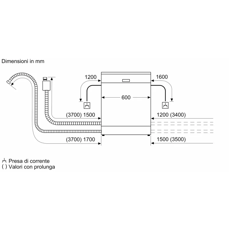 Bosch Serie 4 SMV4HVX07E indaplovė, visiškai įmontuojama, 14 komplektų