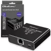 Ethernet skirstytuvas QOLTEC 52294 1x3 RJ45 su USB-C maitinimo įvadu
