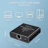 Ethernet skirstytuvas QOLTEC 52294 1x3 RJ45 su USB-C maitinimo įvadu