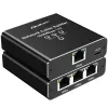 Ethernet skirstytuvas QOLTEC 52294 1x3 RJ45 su USB-C maitinimo įvadu