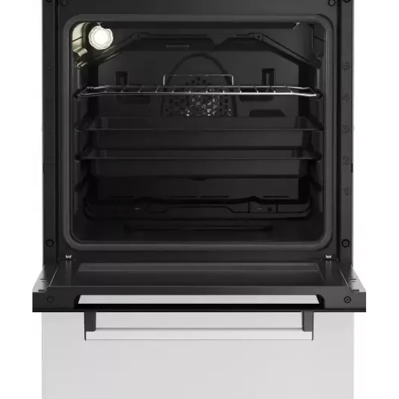Laisvai pastatoma dujinė-elektrinė viryklė BEKO FSE52323DWD, 4 degiklių kaitlentė, 60 cm, 55 L orkaitė, energijos klasė A