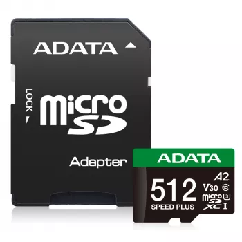 ADATA Speed Plus 512 GB MicroSDXC Class 10 atminties kortelė