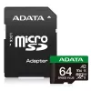 MicroSDXC atminties kortelė ADATA Speed Plus 64GB UHS-I U3, V30, A2