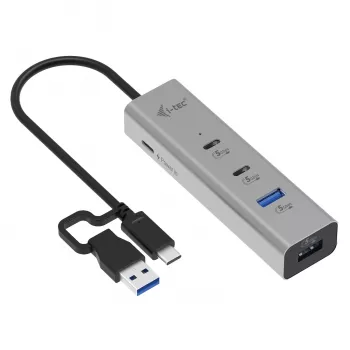 i-tec Metal Universal Charging HUB 2xUSB-C + 2x USB-A prievadai + Power Delivery 85W