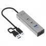 i-tec Metal Universal Charging HUB 2xUSB-C + 2x USB-A prievadai + Power Delivery 85W
