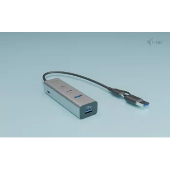 i-tec Metal Universal Charging HUB 2xUSB-C + 2x USB-A prievadai + Power Delivery 85W