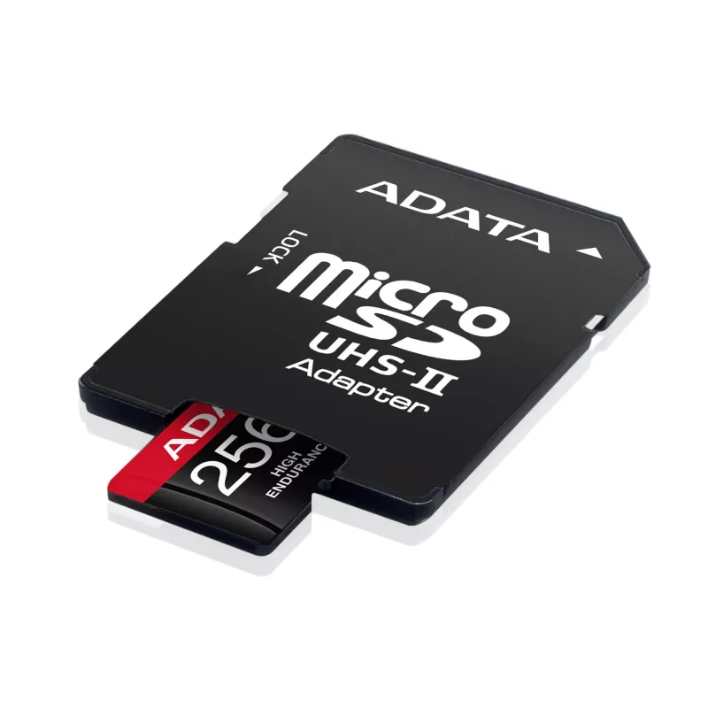 ADATA AUSDX256GUI3V30SHA2-RA1 256 GB microSDXC atminties kortelė UHS-I Class 10 V30 (skaitymas 100 MB/s, rašymas 80 MB/s) su SD adapteriu