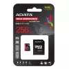 ADATA AUSDX256GUI3V30SHA2-RA1 256 GB microSDXC atminties kortelė UHS-I Class 10 V30 (skaitymas 100 MB/s, rašymas 80 MB/s) su SD adapteriu