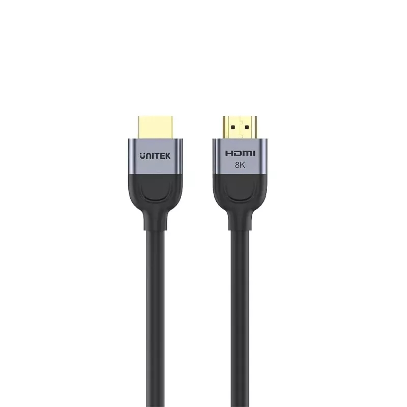 HDMI kabelis UNITEK C11086GY01-1M 1m 2.1 48 Gbit/s Juoda Pilka
