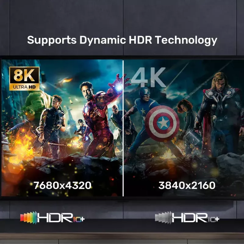 HDMI kabelis UNITEK C11086GY01-1M 1m 2.1 48 Gbit/s Juoda Pilka