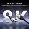 HDMI kabelis UNITEK C11086GY01-1M 1m 2.1 48 Gbit/s Juoda Pilka