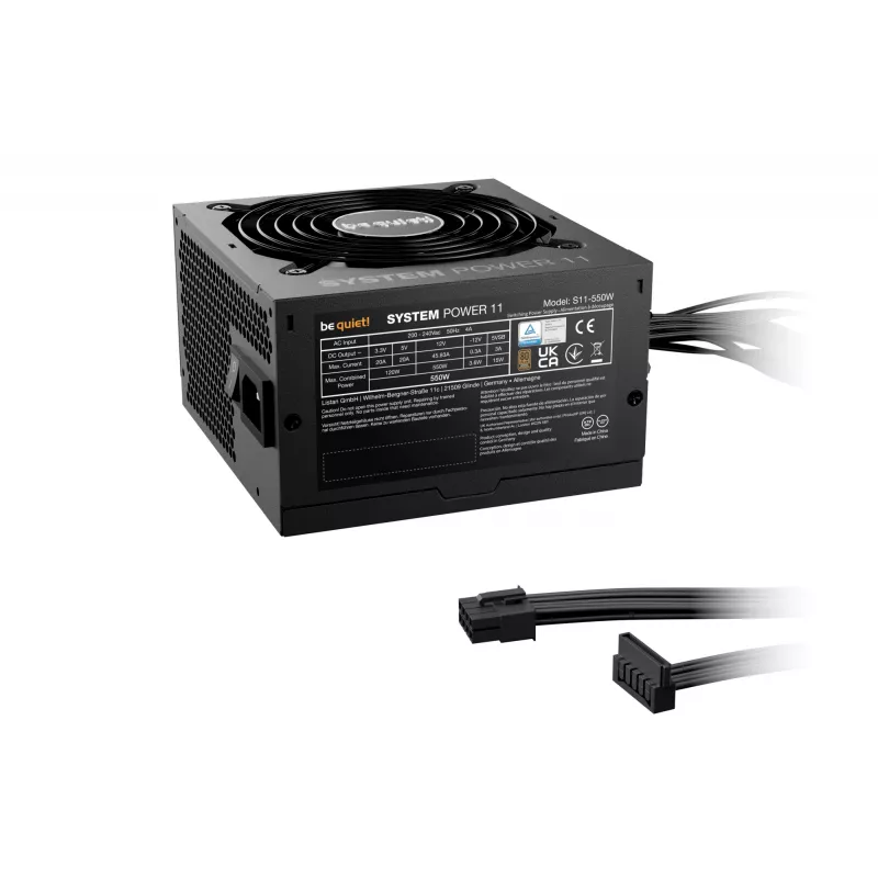 be quiet! System Power 11 550W maitinimo blokas 20+4 pin ATX ATX juodas