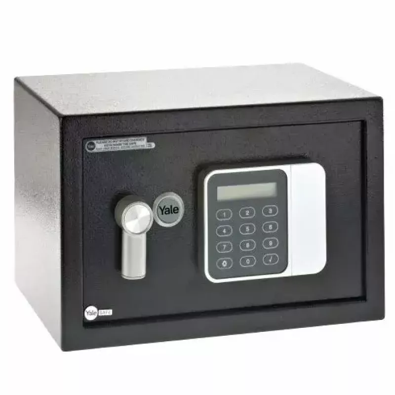 Saugos seifas Yale YSG/250/DB2 – plieninis, kombinacinis užraktas, 16 L, juodas, montuojamas ant grindų/sienos