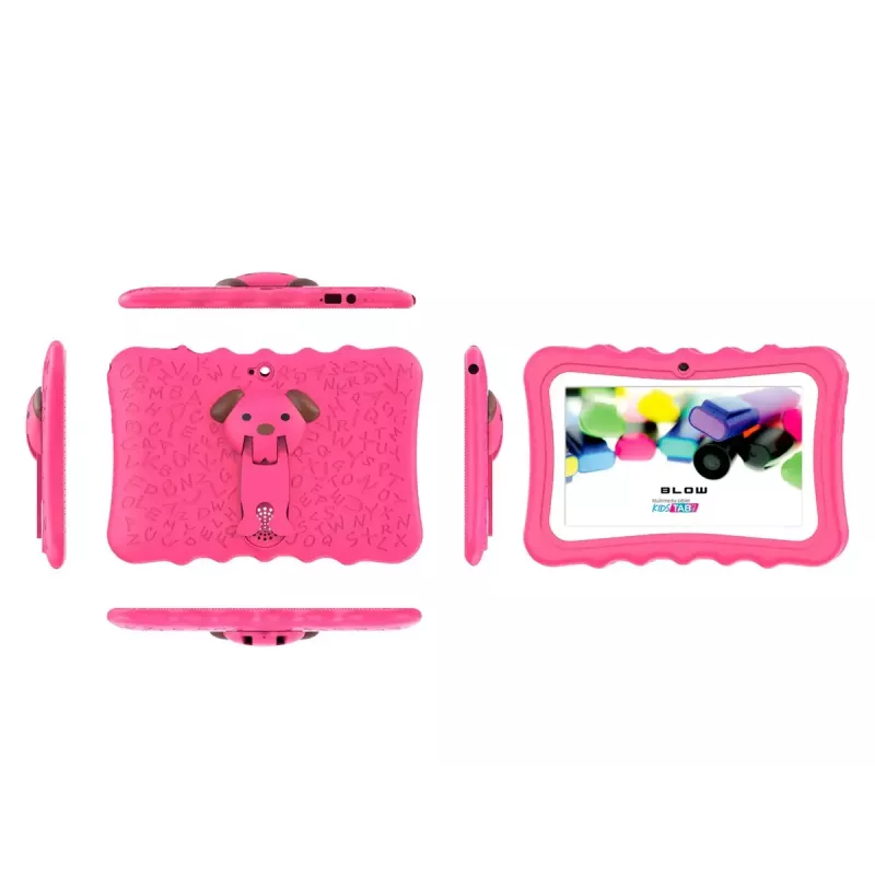 Planšetinis kompiuteris BLOW KidsTAB7 V2 7 colių IPS HD Android 14, Allwinner A133 1.5 GHz, 4 GB RAM, 32 GB, rožinė