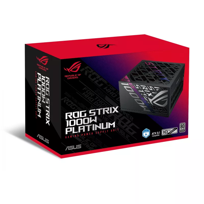 ASUS ROG STRIX-1000P-GAMING maitinimo blokas 1000 W 20+4 pin ATX ATX Juoda, Sidabrinė