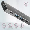 Axagon HMC-5G21 USB 10Gbps centrinis mazgas, 2x USB-A, 2x USB-C, HDMI 4k/30Hz, PD 60W, USB-C laidas