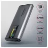 Axagon EEM2-SD2 USB-C 10Gbps - M.2 NVMe ir SATA SSD dėklas su ekranu