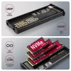 Axagon EEM2-SD2 USB-C 10Gbps - M.2 NVMe ir SATA SSD dėklas su ekranu