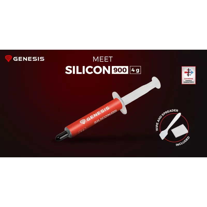 GENESIS Silicon 900 terminė pasta, pilka, 12.8 W/m·K, 2.8 g/cm³