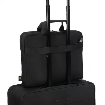 Portfelis DICOTA D32172-RPET 14 colių juodas su petnešomis
