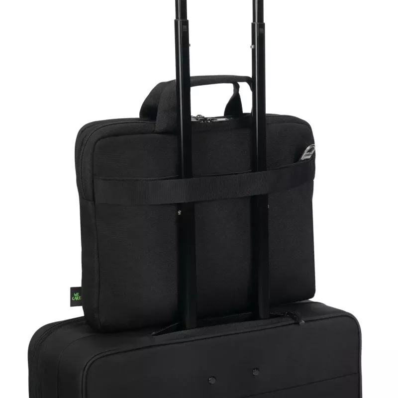 Portfelis DICOTA D32172-RPET 14 colių juodas su petnešomis