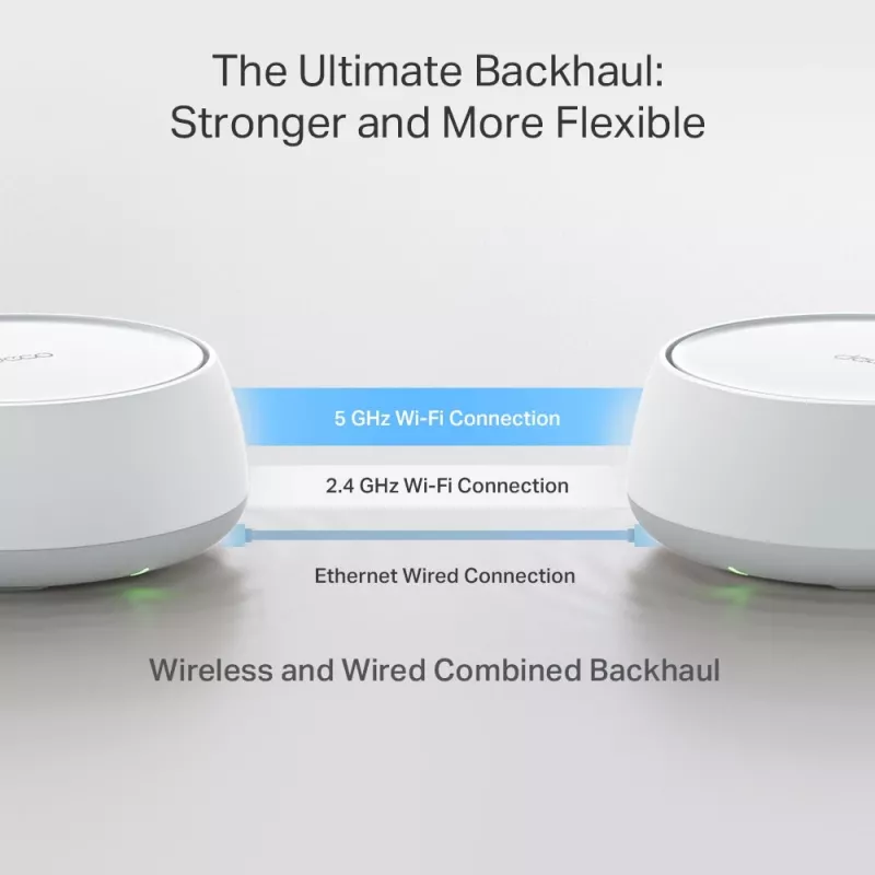 TP-Link BE3600 viso namo „Mesh“ Wi-Fi 7 sistema (1 vnt.), balta, vidinė antena, „Mesh“ sistema, dviejų juostų (2,4 GHz / 5 GHz), Wi-Fi 7 (802.11be), 2882 Mbit/s