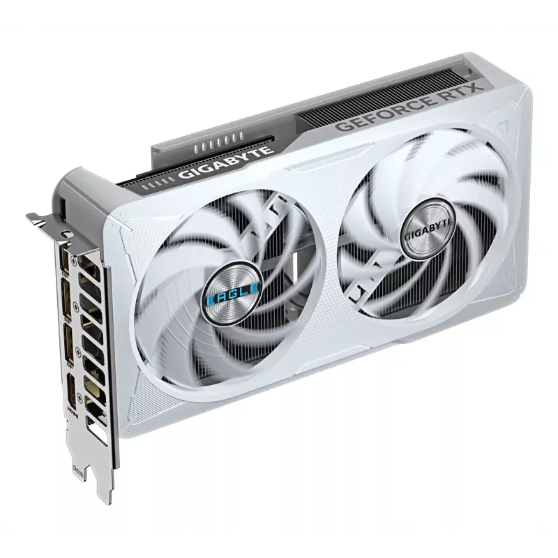 GIGABYTE GeForce RTX 5060 EAGLE OC ICE 8G vaizdo plokštė – 8 GB GDDR7, 128 bit, PCI-E 5.0, 2550 MHz pagrindinis dažnis, 3× DisplayPort, 1× HDMI, GV-N5060EAGLEOC ICE-8GD