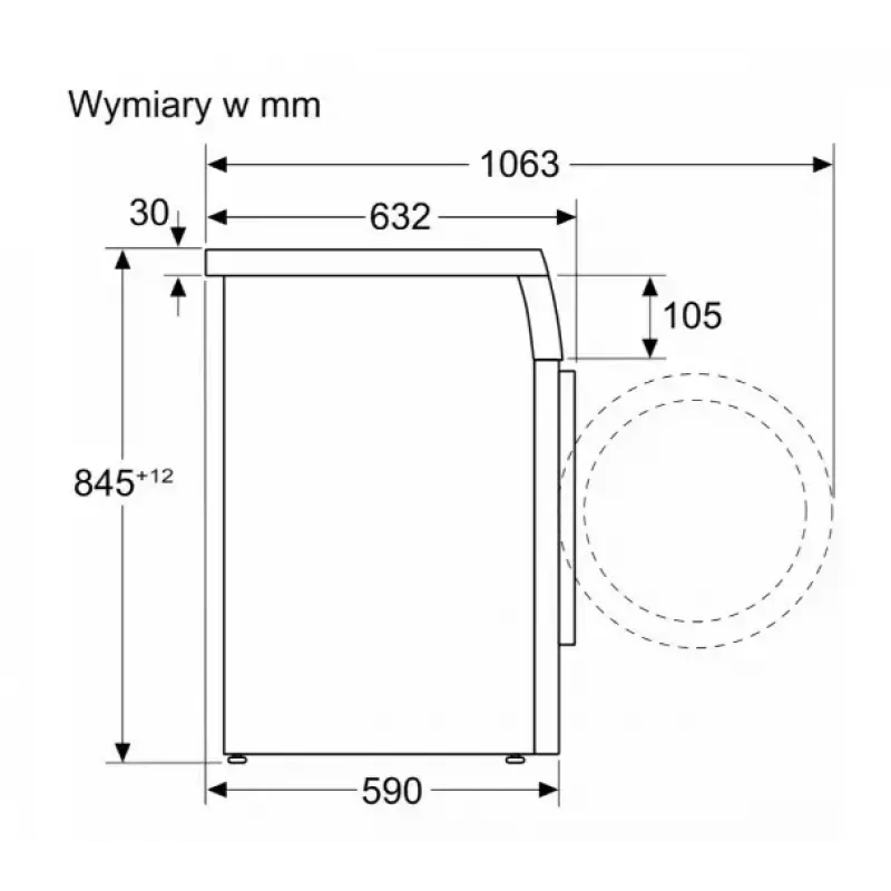 Bosch WUU28T10PL skalbyklė, priekinio pakrovimo, 9 kg, 1400 aps./min., energijos klasė A