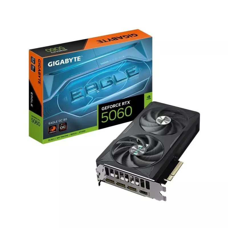 Vaizdo plokštė GIGABYTE GeForce RTX 5060 8GB GDDR7, PCIe 5.0, 128-bit, 3840 CUDA, 2-slot, WINDFORCE 2X