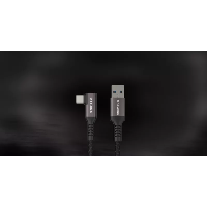 USB laidas GENESIS NVC-2221 USB 3.2 Gen 1 (3.1 Gen 1) 5 m USB A USB C juodas, pilkas
