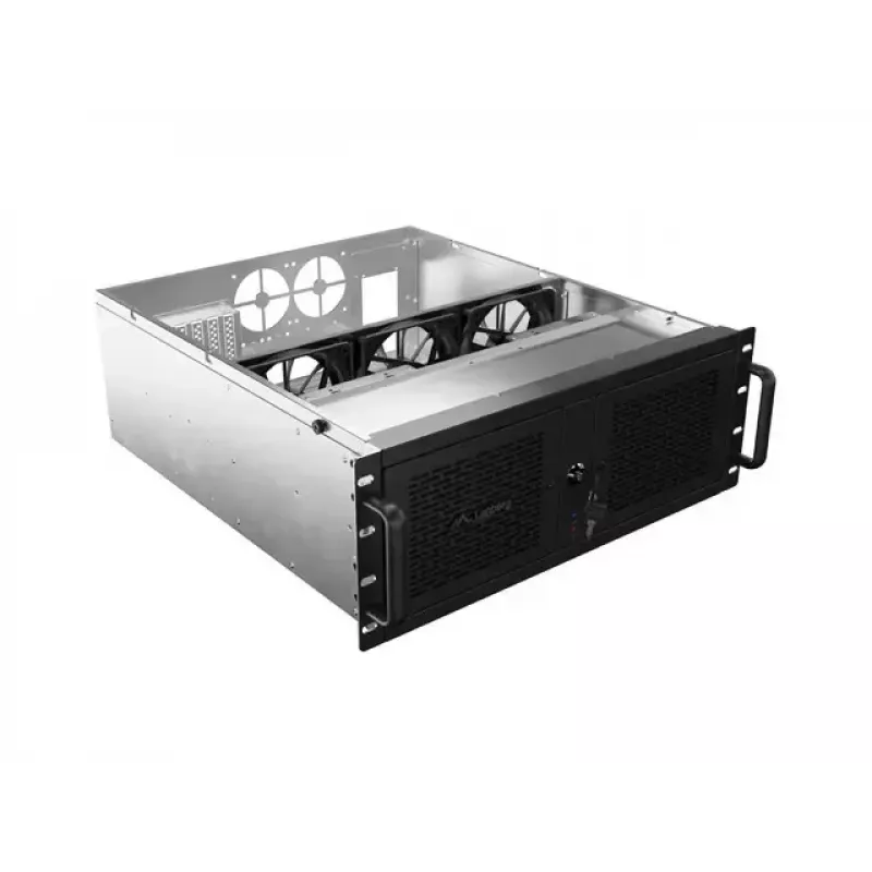 Stovo korpusas Lanberg SC01-5204-12B 4U juodas 5 ventiliatoriai