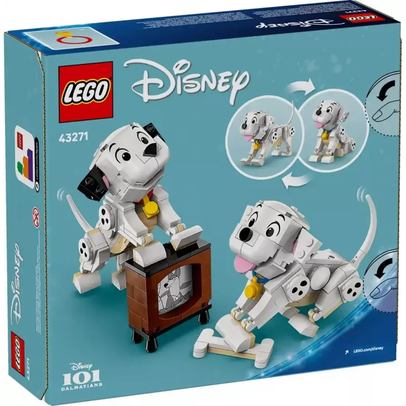 LEGO Disney Classic Šuniukai Lucky ir Penny rinkinys 43271, 268 dalių, aukštis 90 mm, nuo 6 metų
