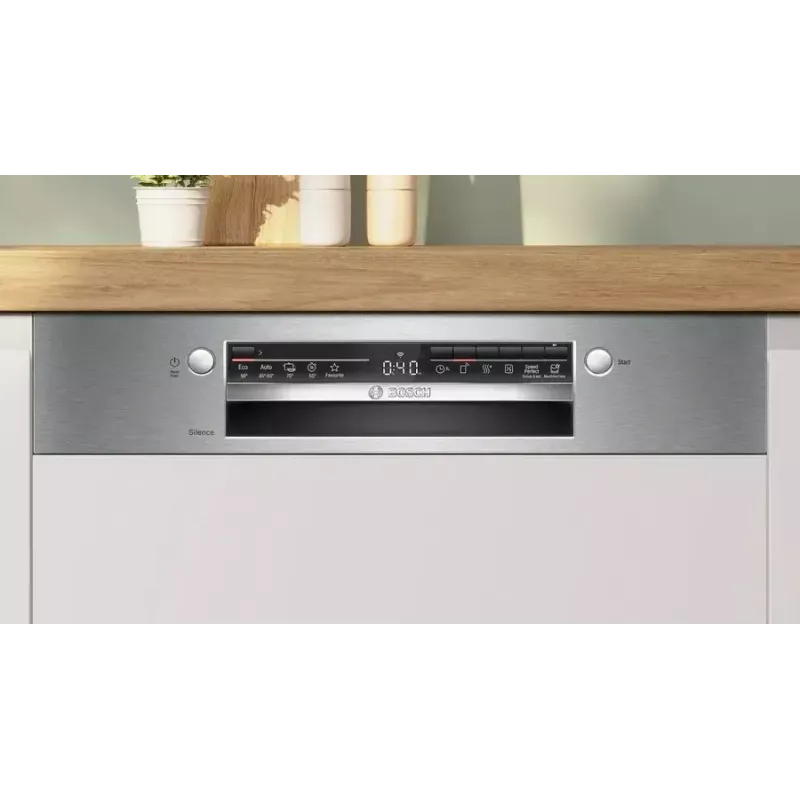 Indaplovė įmontuojama Bosch SMI2ITS09E – pilno dydžio 60 cm, 13 komplektų, 44–46 dB, energijos klasė E