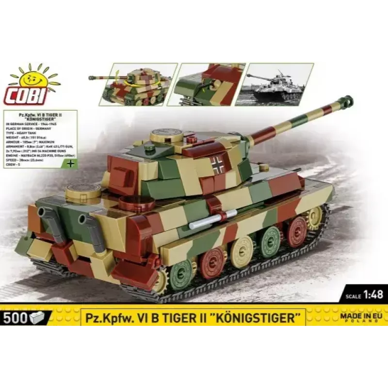 Plastikinis modelio rinkinys Cobi Pz.Kpfw. VI B Tiger II Königstiger 1:35 (COBI-2732)