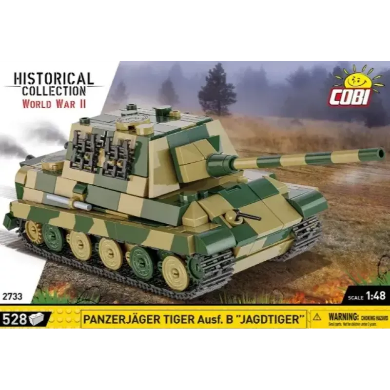 COBI 2733 Historical Collection statybinis rinkinys Panzerjäger Tiger Ausf. B Jagdtiger, 528 dalys, 1:48