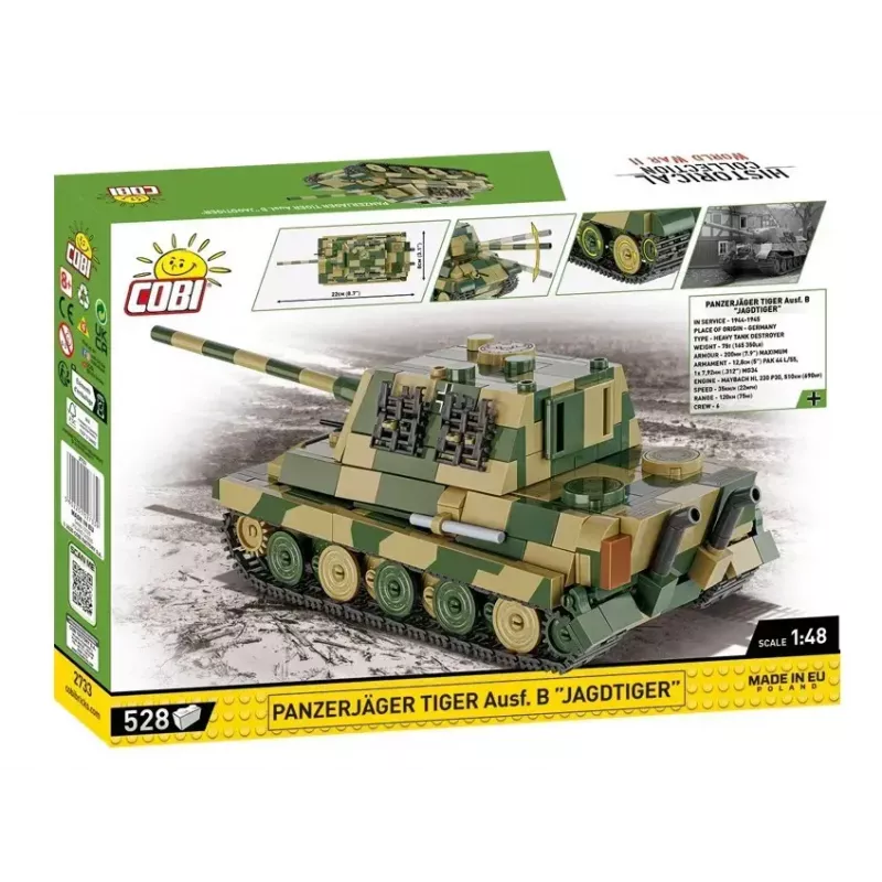 COBI 2733 Historical Collection statybinis rinkinys Panzerjäger Tiger Ausf. B Jagdtiger, 528 dalys, 1:48