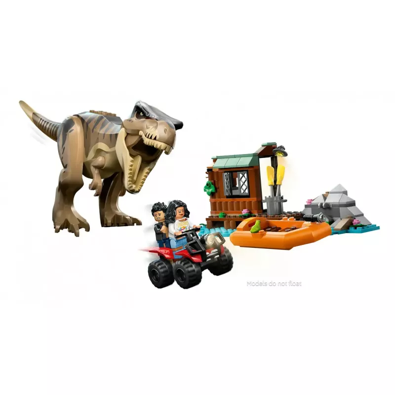 LEGO dinozaurų konstravimo rinkinys T. rex River Escape 76975 – 199 dalių, 2 minifigūrėlės, nuo 5 m.