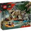 LEGO dinozaurų konstravimo rinkinys T. rex River Escape 76975 – 199 dalių, 2 minifigūrėlės, nuo 5 m.