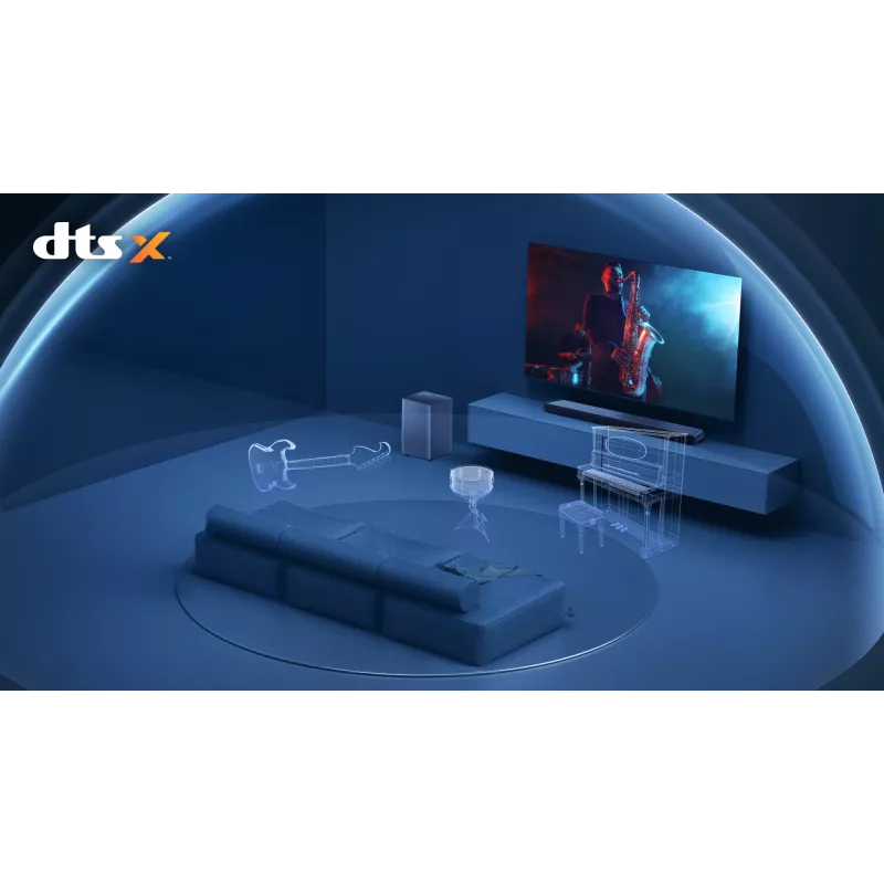 TCL S S55H 2.1 kanalo garso juosta su Dolby Atmos, belaidžiu žemų dažnių garsiakalbiu ir Bluetooth muzikos srautiniu transliavimu