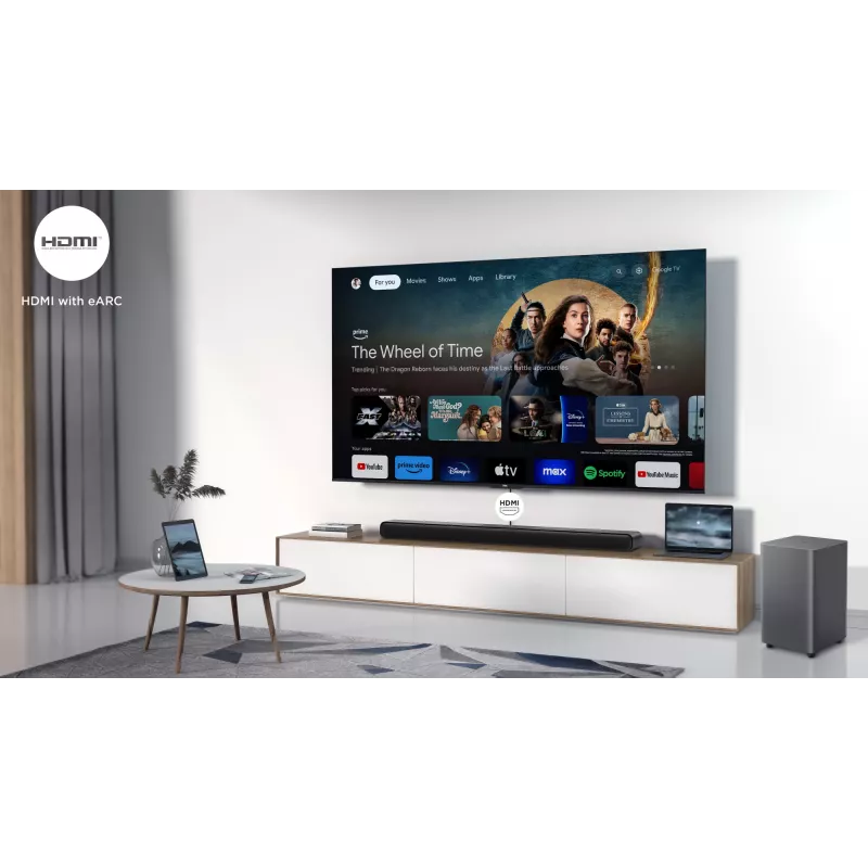 TCL S S55H 2.1 kanalo garso juosta su Dolby Atmos, belaidžiu žemų dažnių garsiakalbiu ir Bluetooth muzikos srautiniu transliavimu