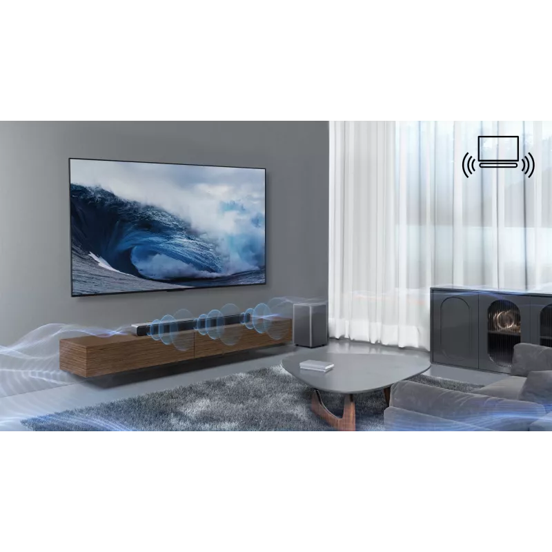 TCL S S55H 2.1 kanalo garso juosta su Dolby Atmos, belaidžiu žemų dažnių garsiakalbiu ir Bluetooth muzikos srautiniu transliavimu