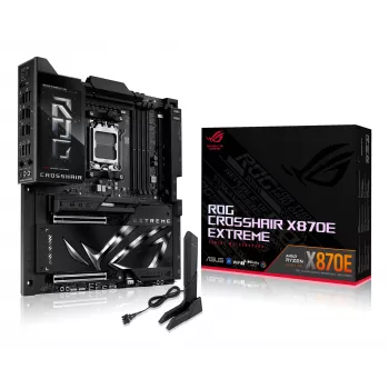 Motininė plokštė ASUS ROG CROSSHAIR X870E EXTREME — AMD X870E, lizdas AM5, Extended ATX, DDR5, 4 DIMM, Wi‑Fi 7, 5 Gb LAN, 5x M.2