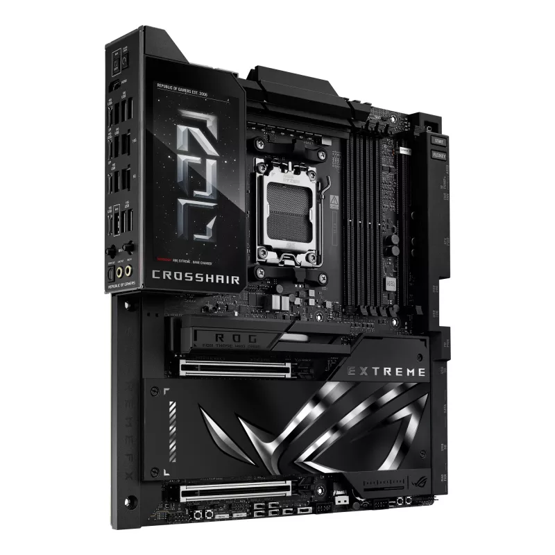 Motininė plokštė ASUS ROG CROSSHAIR X870E EXTREME — AMD X870E, lizdas AM5, Extended ATX, DDR5, 4 DIMM, Wi‑Fi 7, 5 Gb LAN, 5x M.2