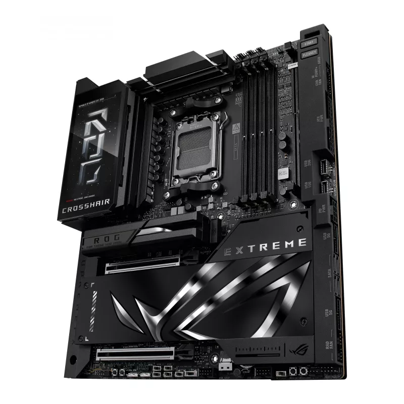 Motininė plokštė ASUS ROG CROSSHAIR X870E EXTREME — AMD X870E, lizdas AM5, Extended ATX, DDR5, 4 DIMM, Wi‑Fi 7, 5 Gb LAN, 5x M.2