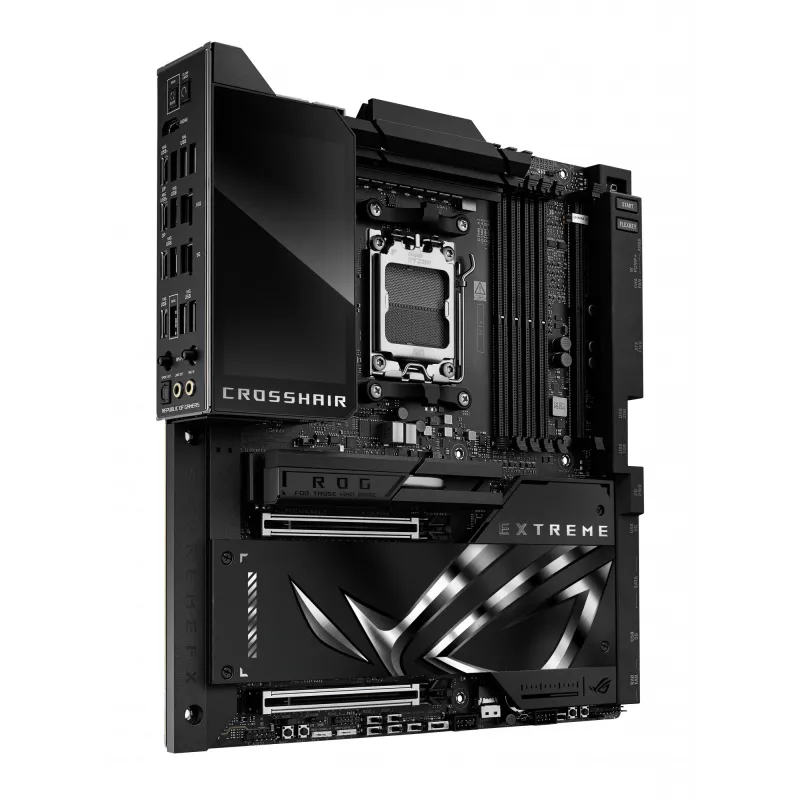 Motininė plokštė ASUS ROG CROSSHAIR X870E EXTREME — AMD X870E, lizdas AM5, Extended ATX, DDR5, 4 DIMM, Wi‑Fi 7, 5 Gb LAN, 5x M.2