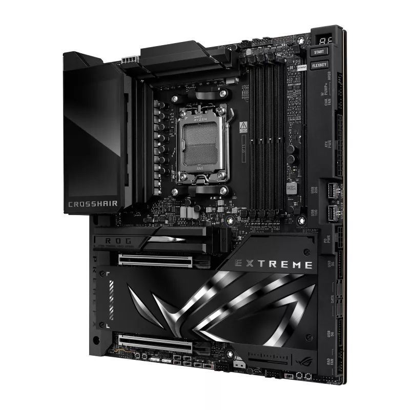 Motininė plokštė ASUS ROG CROSSHAIR X870E EXTREME — AMD X870E, lizdas AM5, Extended ATX, DDR5, 4 DIMM, Wi‑Fi 7, 5 Gb LAN, 5x M.2