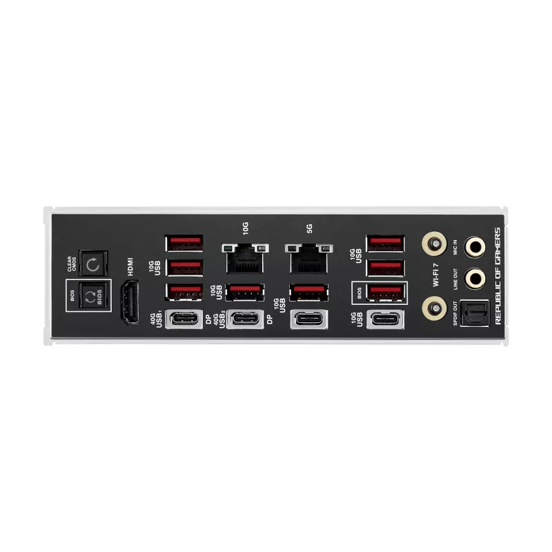 Motininė plokštė ASUS ROG CROSSHAIR X870E EXTREME — AMD X870E, lizdas AM5, Extended ATX, DDR5, 4 DIMM, Wi‑Fi 7, 5 Gb LAN, 5x M.2