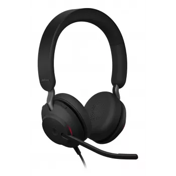 Jabra Evolve2 40 SE ausinės su laidas, ausinė ant galvos, skambučiai/muzika, USB Type-C / USB Type-A, juodos